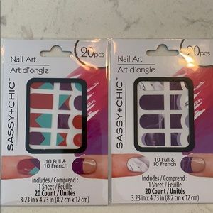 Nail Art - 2 Packages 20 pcs each - NWT 🌴